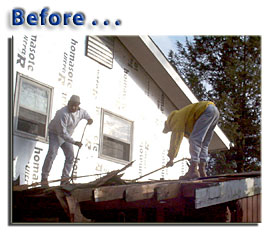LeakFree Exterior Roofing Job > Before
